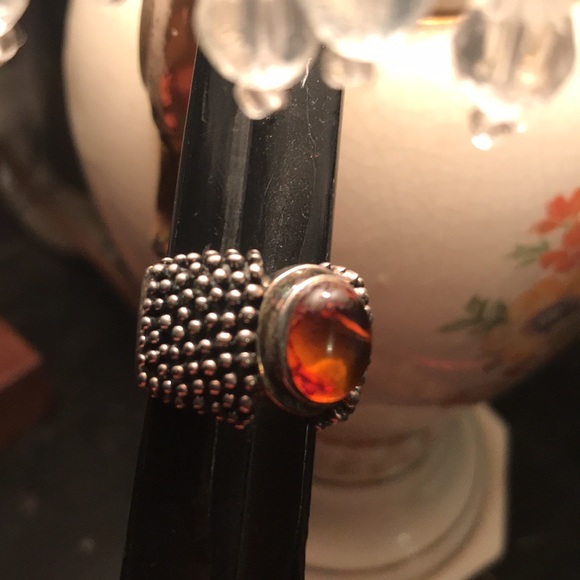 Amber ring R0893 - Picture 4 of 6